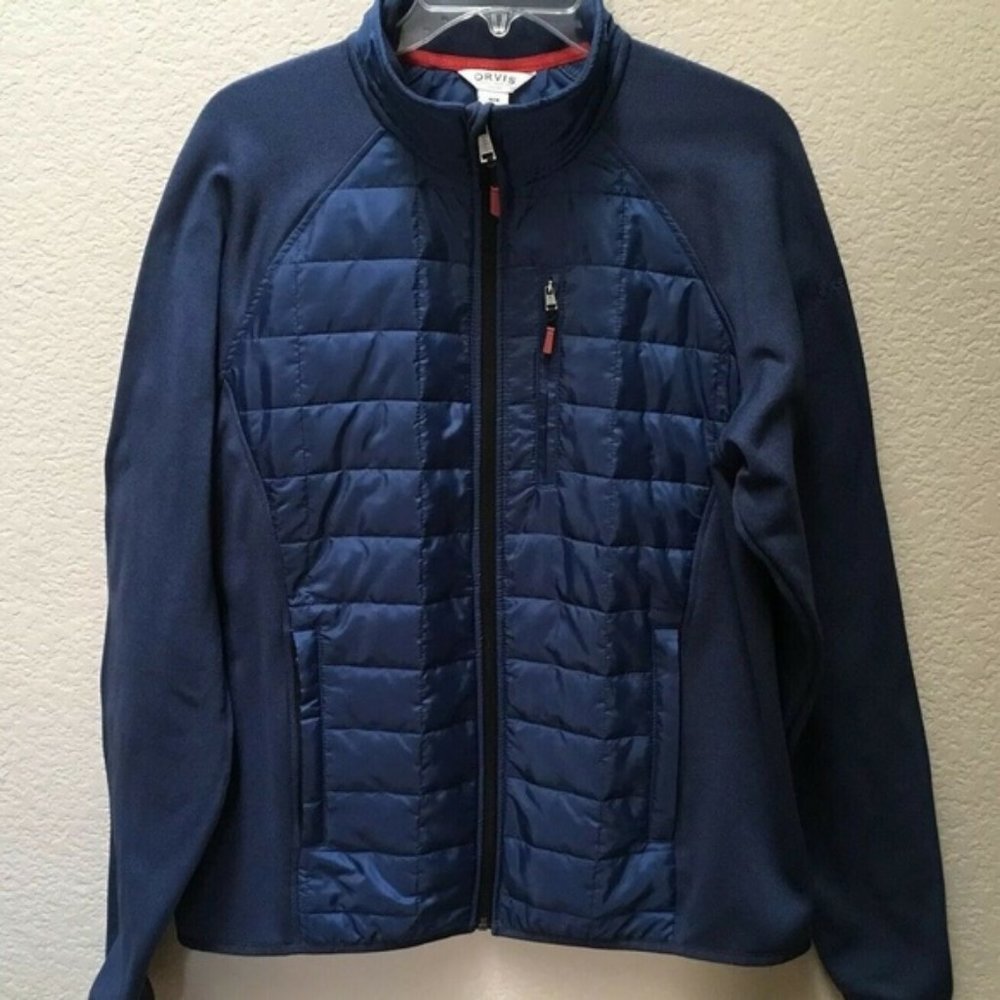 Orvis Mixed Media Full Zipper Quilted Jacket